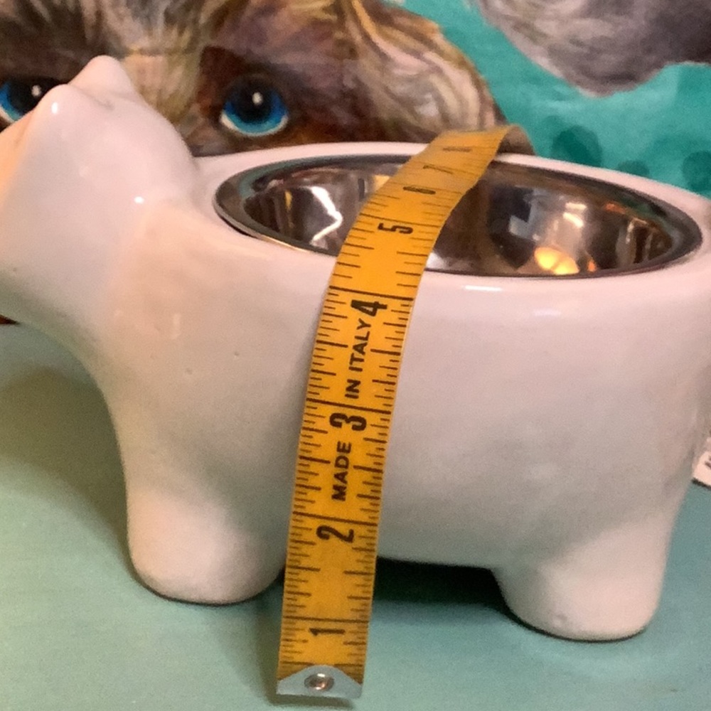 Raised Ceramic Dog Food Bowl - Picture 8 of 8